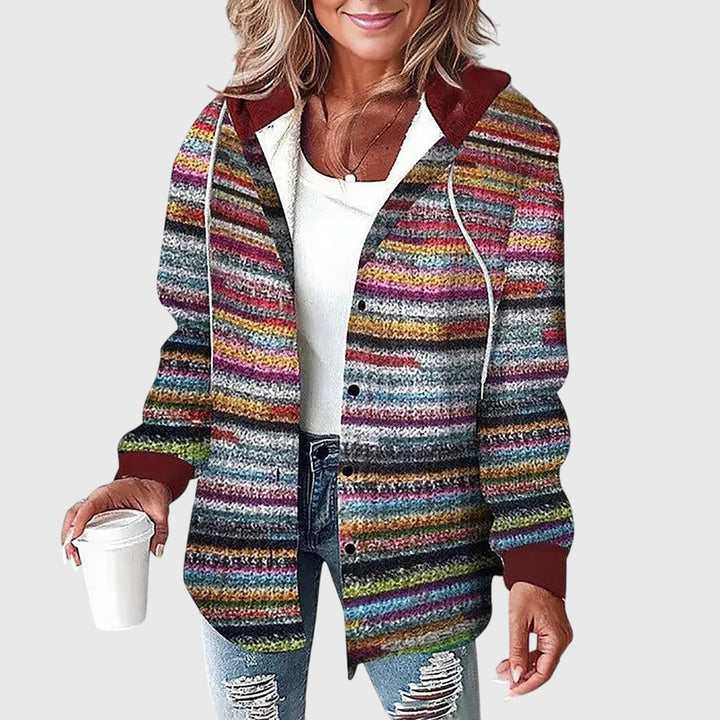 Martina™ | Naisten Verkkomateriaali Napillinen Takki